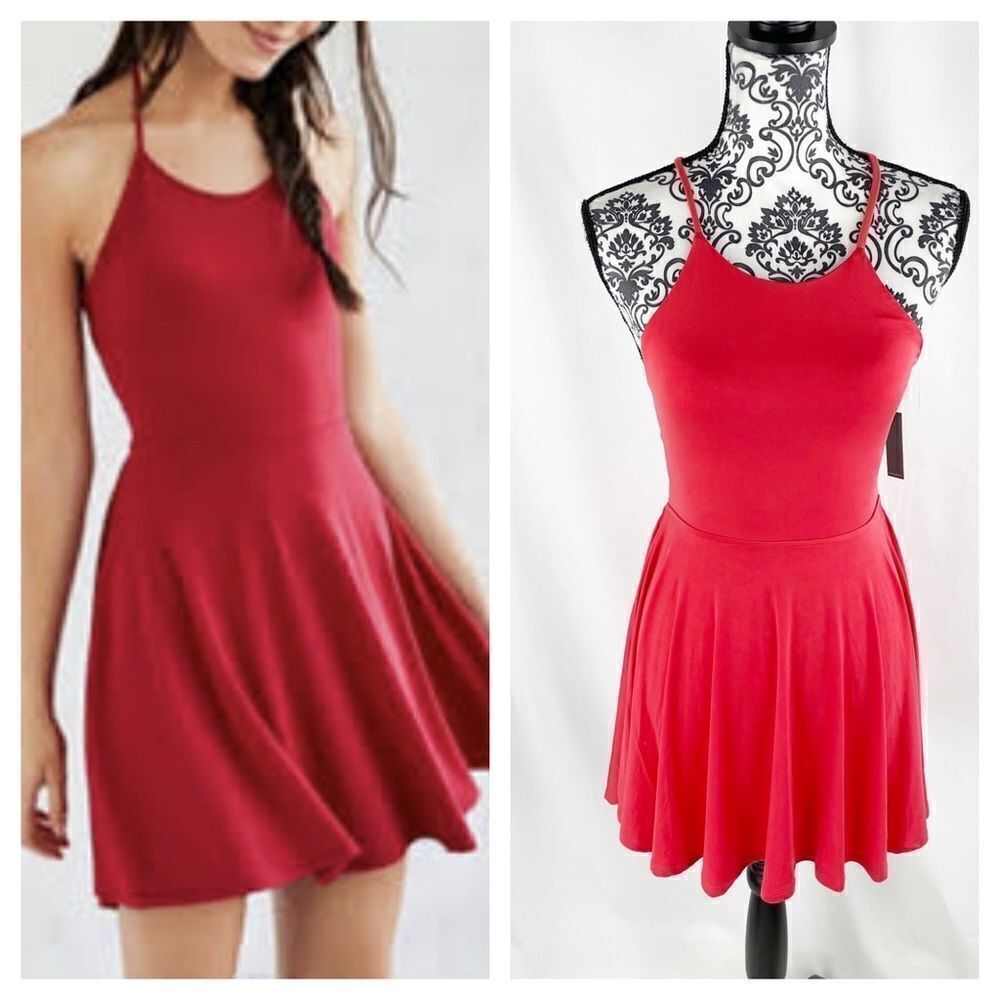 Revolve Lovers + Friends Lace Up Skater Mini Dress